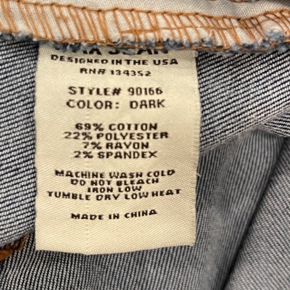 Wax Denim Jeans Overalls Woman’s Dark Blue Wash Size: Medium Preloved - Picture 10 of 12